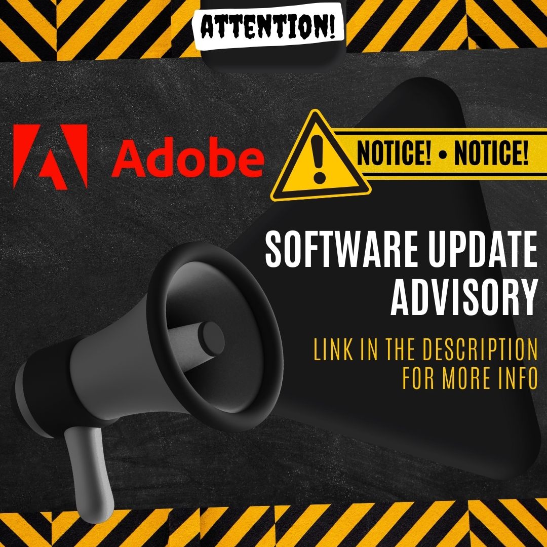 USMiTech's tweet photo. There has been an update to #Adobe products. If you are using any of the products indicated in the advisory, please make sure you are running the latest versions (especially Acrobat or Reader). #computersecurity #vulnerabilities https://t.co/wCzxPEiQql