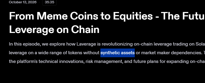 cardteldotfun's tweet photo. brand new solana podcast gives a new name for memecoins "synthetic assets"

https://t.co/skSYeQgUmx https://t.co/4gIRPBQDPo