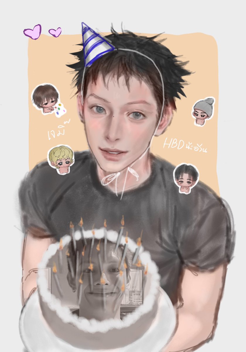 decthreeoneonly's tweet photo. วาดเกือบไม่ทันน้ะอ้วม #Happy21andOnlyJAMES https://t.co/fr7xHWw3Kq