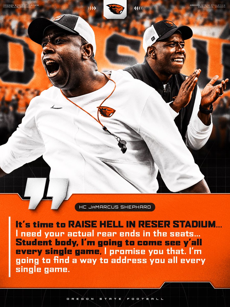 BeaverAthletics's tweet photo. Time to raise hell 😤

See you Saturday, Beaver Nation. #GoBeavs https://t.co/j7V2DBprgl