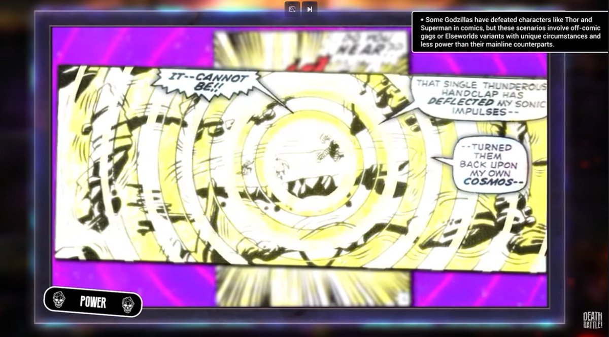 Myrox7's tweet photo. @Llamarchy Death Battle didn't claim they weren't part of the universes, just that they were weaker counterparts than their canon ones, https://t.co/hlUHUn4m7Y