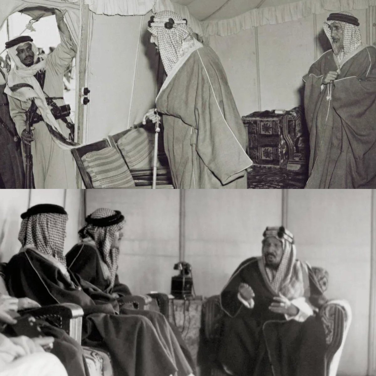 saudipopular's tweet photo. هذه الخيمة اللي تحاول تتندر عليها، جلس فيها ملوك وقادة دول، ومنها تُدار أحاديث السياسة وتُستقبل وفود العالم .. من عهد المؤسس إلى عهد محمد بن سلمان، والخيمة رمز عزّ وسيادة، ما كانت يوم رمز تخلّف !
احنا ما تركنا خيامنا عشان نثبت أننا تحضرنا، بل بنينا دولة تنافس العالم واليوم خيامنا تستقبل قادته والمضحك أنك تحسب الرجوع للخيمة رجوعًا للماضي، بينما قادة العالم يأتون إليها في حاضرها  السعودي إذا جلس في الخيمة جلس معتزًا بتاريخه، وإذا خرج منها رأيت إنجازاته 
أما أنت فما قدرت تطاول إنجازاته، فقررت تتطاول على خيمته ..
عمرنا ما استعرينا من ماضينا ، اما أنت لازم تستعر من عقليتك المتخلفة