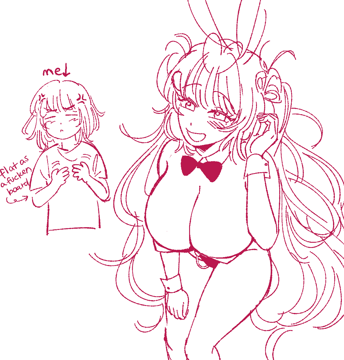 nanadrawn's tweet photo. i cope by drawing big boob i suppose.. https://t.co/Y4INDxQRWl