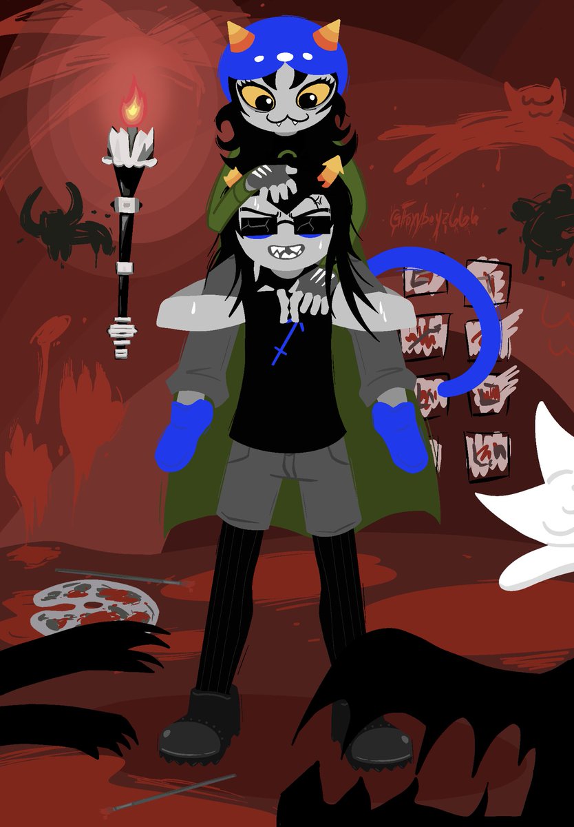 Foxyboyz666's tweet photo. Reposting my favorite homestuck pieces I have done so far. My fav def has to be the army of darkness x homestuck one. Anyways thank you all for supporting my art I love you all ❤️. https://t.co/3ImYWJq8Qi