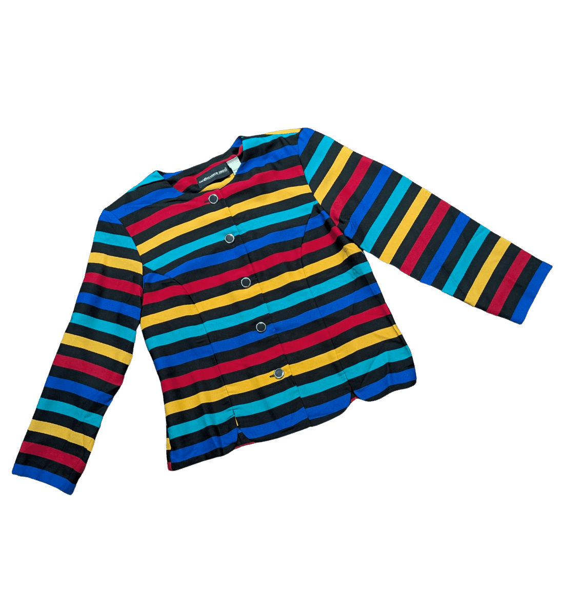 myvintage's tweet photo. Vintage Jacket | 80s Vintage Sag Harbor Striped Collarless Jacket Size 12/14
https://t.co/HoNpB58GbP
#1980sFashion #SagHarbor #StripedJacket #CollarlessBlazer #RetroStyle #VintageJacket #80sStyle #StatementJacket #ColourfulFashion #RetroOfficeWear #VintageBlazer #TrueVintage https://t.co/dUiFA3sbYk