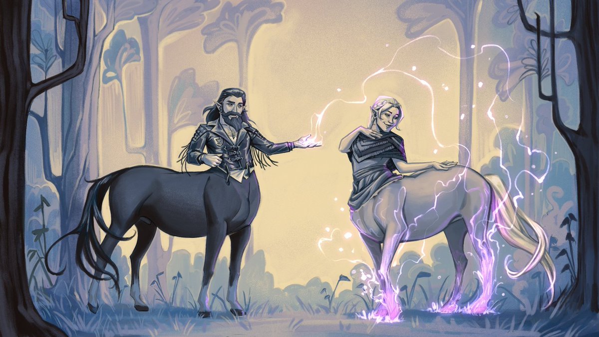 CriticalRole's tweet photo. Bells Hells return to Exandria with a proposal for the gods and their own visions for the future to come...

Watch the best bits of Critical Role Campaign 3, 121 Part 2 - "A New Age Begins" with Critical Role Abridged, available now on YouTube!

WATCH CRITICAL ROLE ABRIDGED ⬇️ 
https://t.co/N8nhnK2imu

[ Artwork by https://t.co/eJkqKpoOSg 🎨 ]