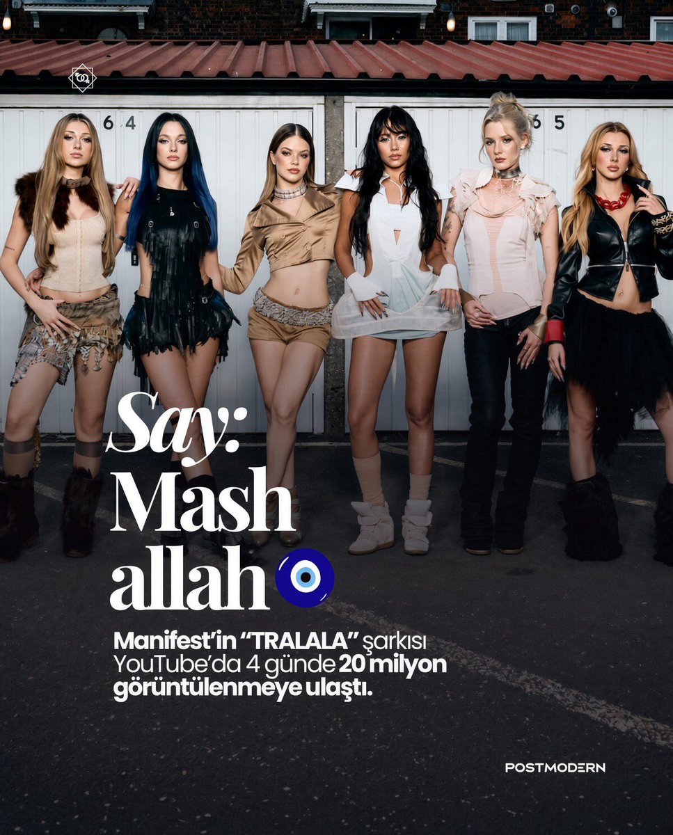 barolarbaskani's tweet photo. SAY MASHALLAH 🧿 🇹🇷 — Manifest’in “TRALALA” şarkısı YouTube’da 4 günde 20 milyon görüntülenmeye ulaştı. https://t.co/G493BrhHKE