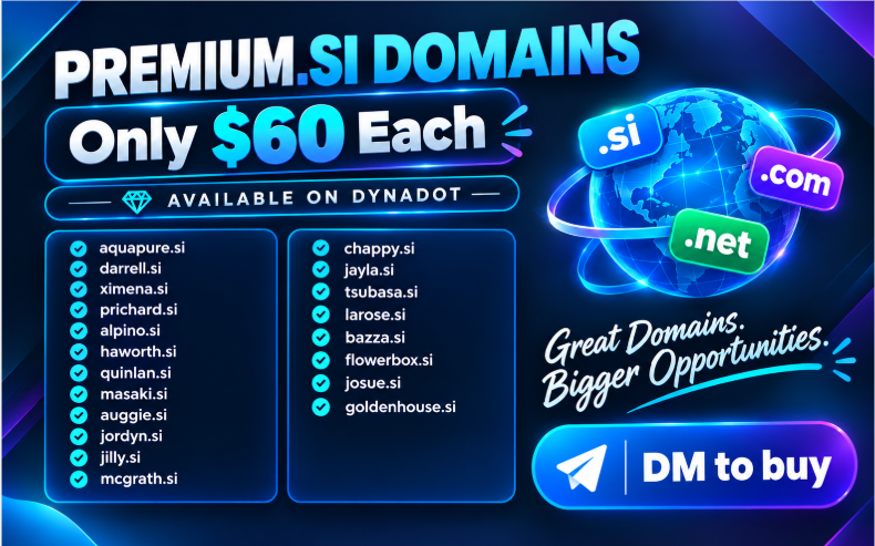 ArinKhandelwal7's tweet photo. 🚀 Premium .SI Domains — Only $60 Each!

💎 Available on Dynadot
📩 DM to buy!
#Domains #DomainInvesting #DomainNames #DigitalAssets #Si #DomainforSale https://t.co/ObCjI8zfXS