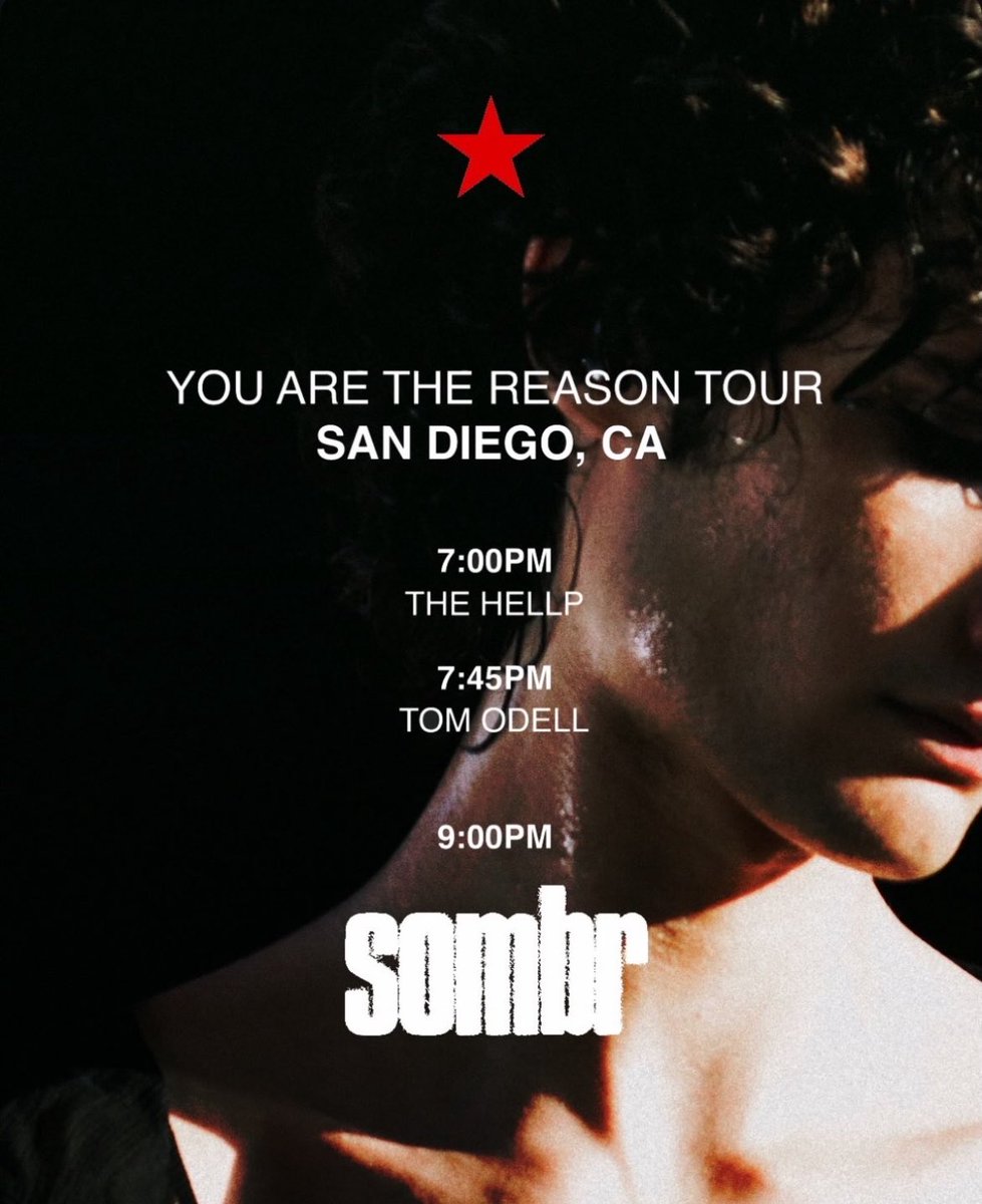 sombrupdated's tweet photo. sombr se presenta esta noche en el Kia Forum, en San Diego, California, con The Hellp y Tom Odell como teloneros. https://t.co/XVeXs5RJVV