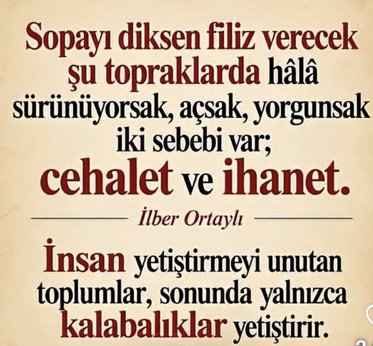 SancarHakan's tweet photo. Çok doğru tespit! Rahmetli İlber Ortaylı 'dan... https://t.co/Gc6BbsdWGM
