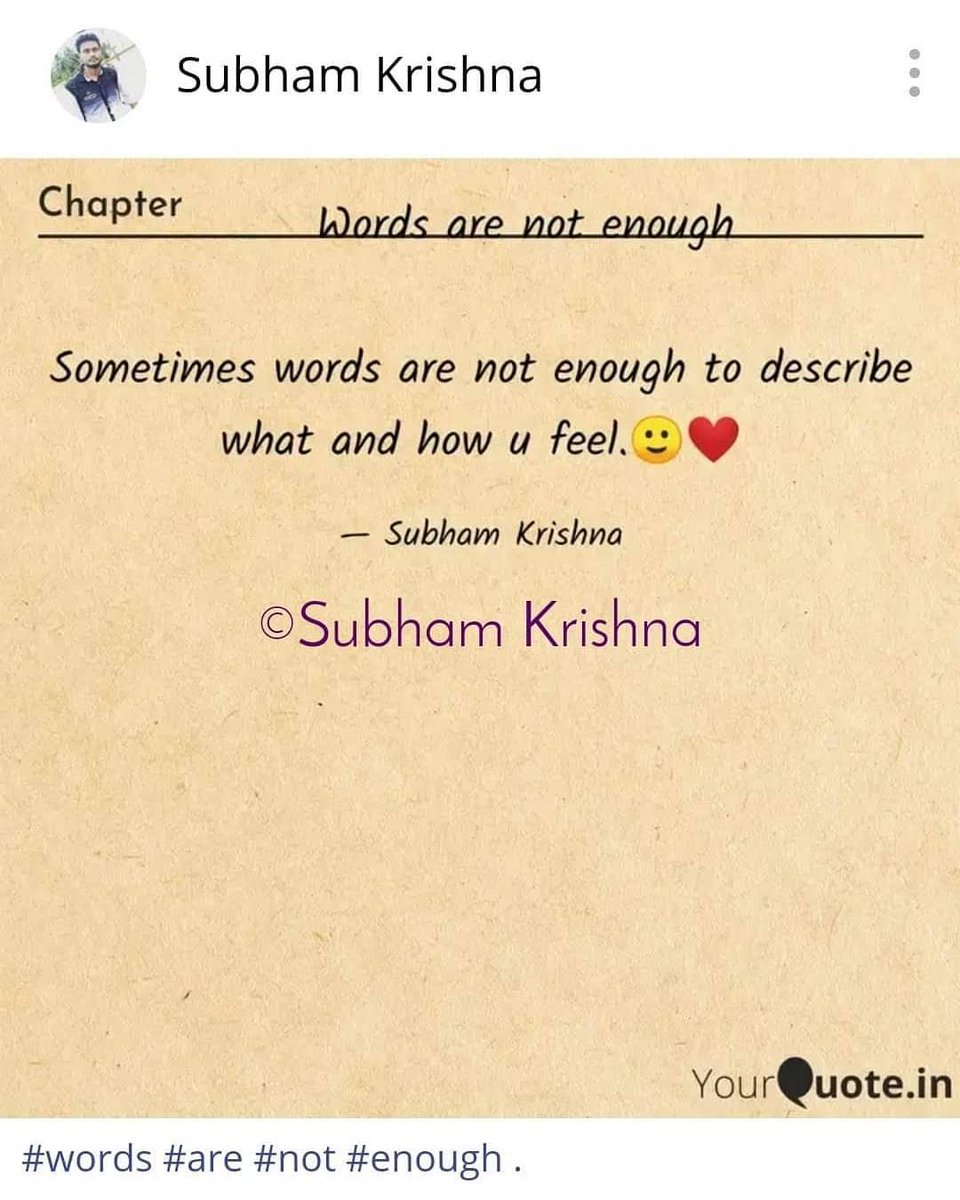 subhash05681747's tweet photo. #sometimes #words #are #not #enough. https://t.co/f3exBTjdOE