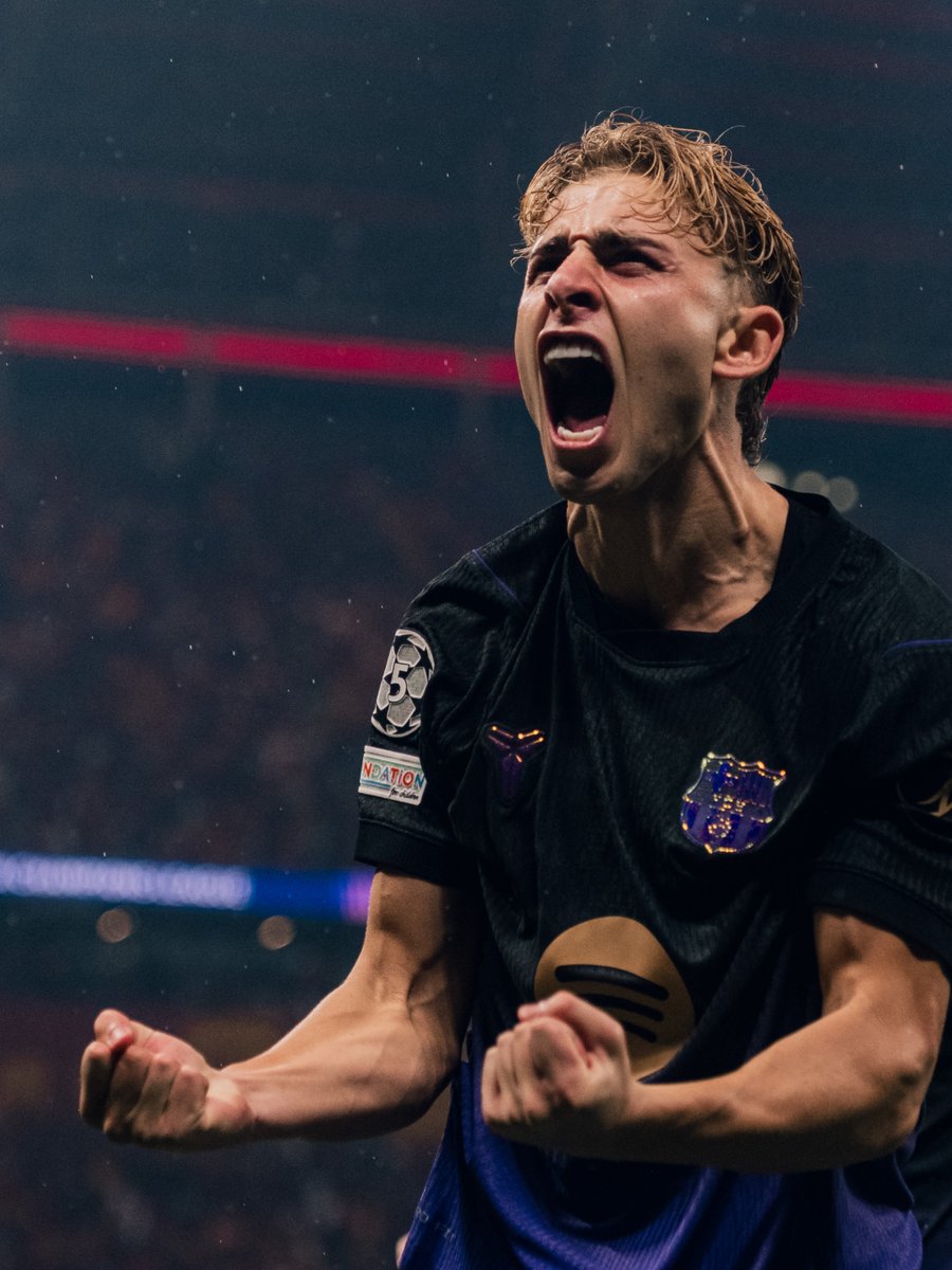 FCBarcelona's tweet photo. THE ROAR OF FERMÍN 🦁 https://t.co/ZFqaHk0jEl
