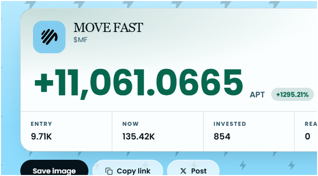 xanonxbt's tweet photo. catched @MovefastonAptos at $4.5k mcap

+11000$ in Profit. 

4.5k > 109k, ath 27x btw. Hughe congrats to telegram subscribers. and public call also 5x hehe https://t.co/C11fjnrVmu