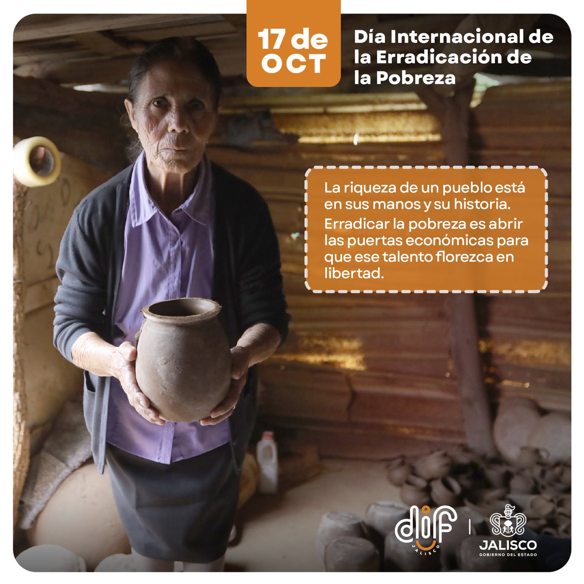 DIFJalisco's tweet photo. Paremos cualquier tipo de maltrato hacia las personas con menores condiciones socioeconómicas, y pugnemos por un efectivo diseño y ejecución de políticas públicas que les favorezcan. #DíaInternacionaldeLaErradicaciónDeLaPobreza #DIFContigo https://t.co/2FHVj4DZAD