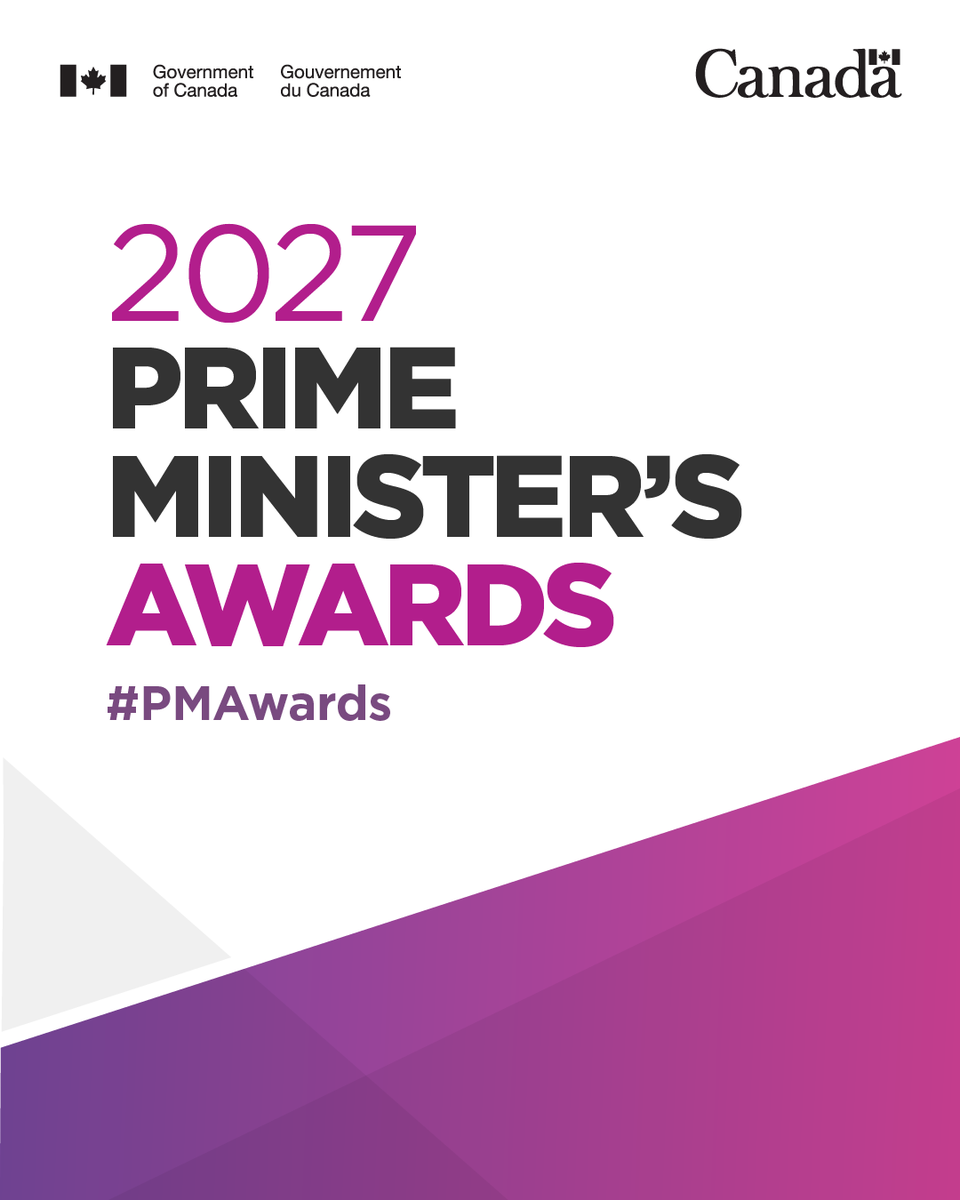 ISED_CA's tweet photo. Nominations are now open for the 2027 Prime Minister’s Awards.

The awards recognize outstanding teachers and early childhood educators across Canada.

Submit a nomination by January 13, 2027: https://t.co/h30fF5adIB

#PMAwards https://t.co/FfKtklVyKu