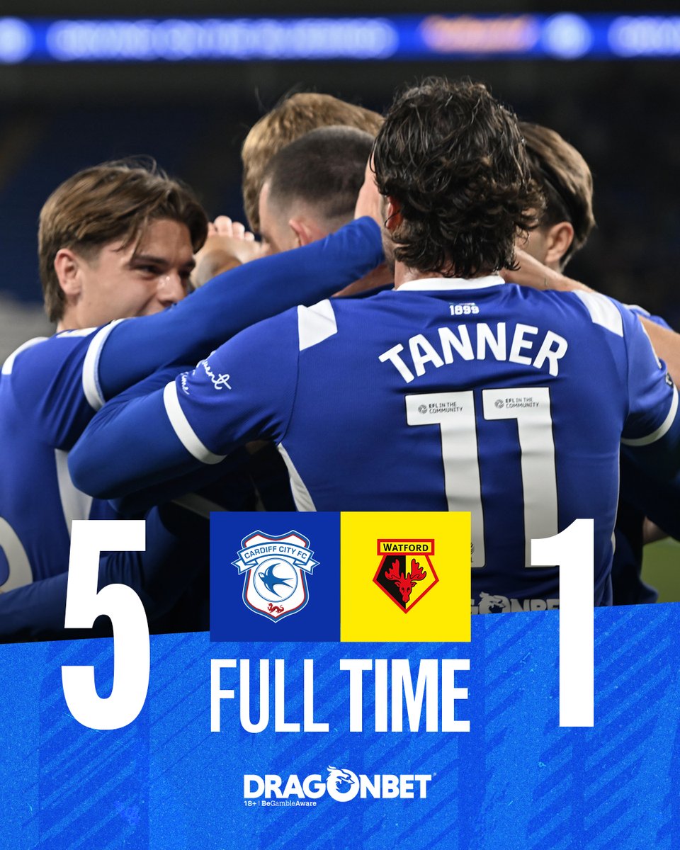 CardiffCityFC's tweet photo. A highly enjoyable evening and performance. 

Get in, #Bluebirds! 💙

#CityAsOne | @DragonBetX https://t.co/KL7CvrlIay