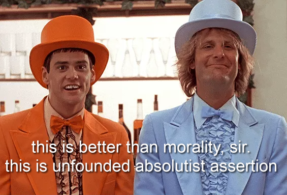 boriquagato's tweet photo. pretty much any time you hear someone say "i would inflict infinity harm just to save 1  life!" you can tell you're dealing with someone who is lacking in intellect.

it's sub-mitwit single order outcome moral posturing from people who cannot imagine complex or iterative/emergent systems and just want some moral absolute to parade around as though its adoption renders them heroic.

it takes a special sort of entitled incomprehension to mistake this level of miscalibrtion for virtue signaling.

this is the exact sort of person who said "close every school and business if doing so could just save one covid death" and then wrecked the world.