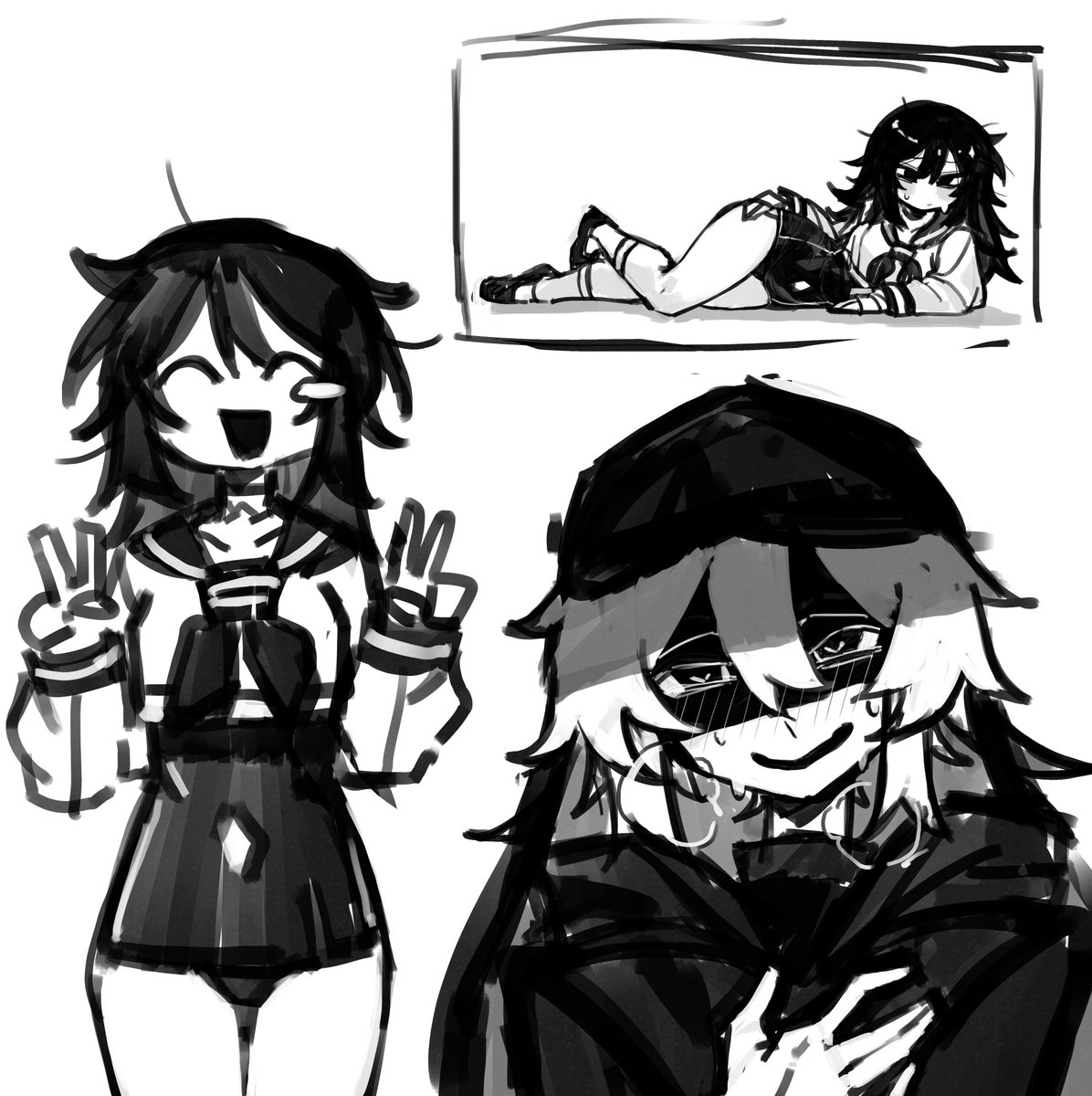 Shigezie0's tweet photo. funny doodle before comms rush tmr https://t.co/7xbYZlwr7I