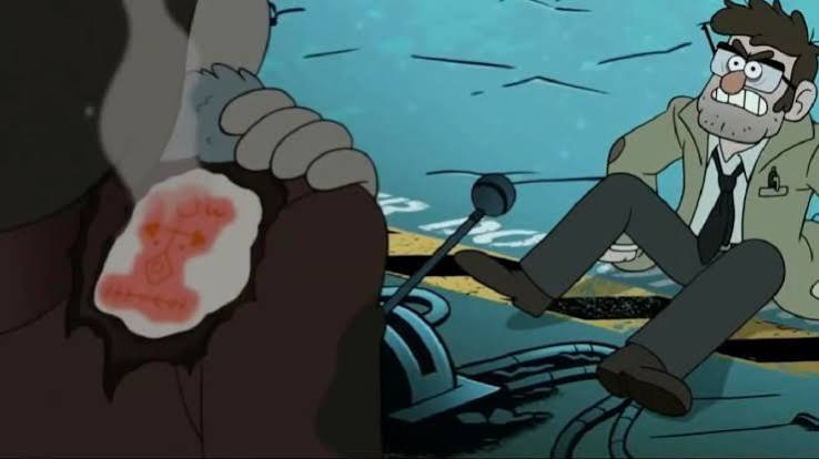 Blue_Octo3118's tweet photo. @JSallad9250 @THESPAMHATER126 It's a gravity falls short where Dipper is trying to see the "tattoo" Stanley has on his shoulder (see below), and this was one of his methods of seeing it, but Stan knew beforehand, since Dipper had been trying for a while before
As for the Deltarune Shower part, no fucking clue https://t.co/CfmvZShGc0