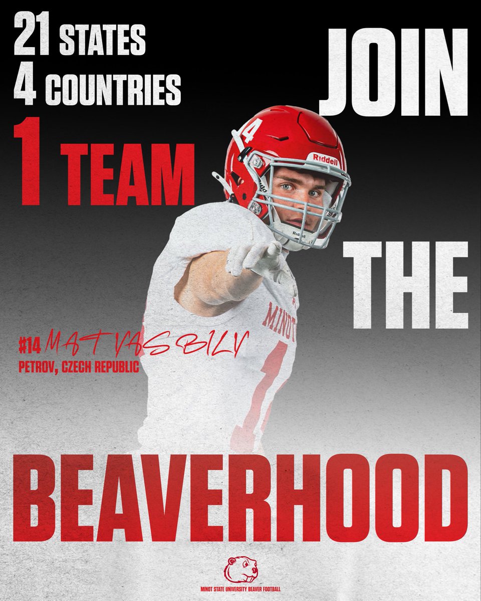 MSUBeaversFB's tweet photo. Join the Beaverhood 🦫🏈
21 States
4 Countries
1 Team
#WADL #EMAB https://t.co/B1CVSBBdG1