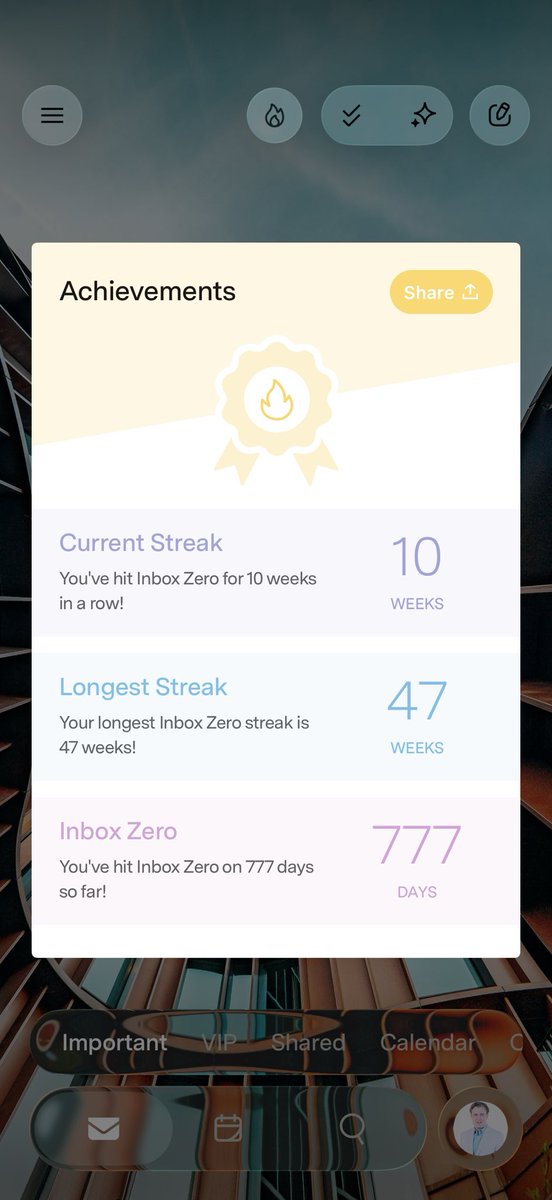 OrionHyperloop's tweet photo. I've #HitZero 10 weeks in a row with @Superhuman ๐ฅ get 1 free month using my link: https://t.co/xHnMwjc0Im
@OnChainMonkey this is by far my favorite AI tool to keep me productive. It does the heavy lifting of email Managment so I can get back to being creative and efficient. https://t.co/vQNZ7UVjd6
