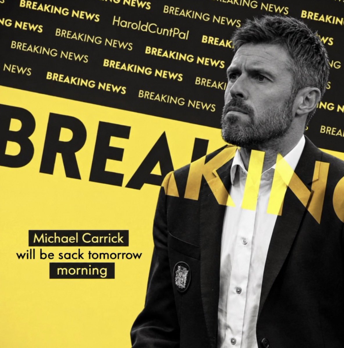 UTDKarra's tweet photo. 🚨 BREAKING: Manchester United’s board will sack Michael Carrick tomorrow morning. 👀 https://t.co/bAfoemUBM5