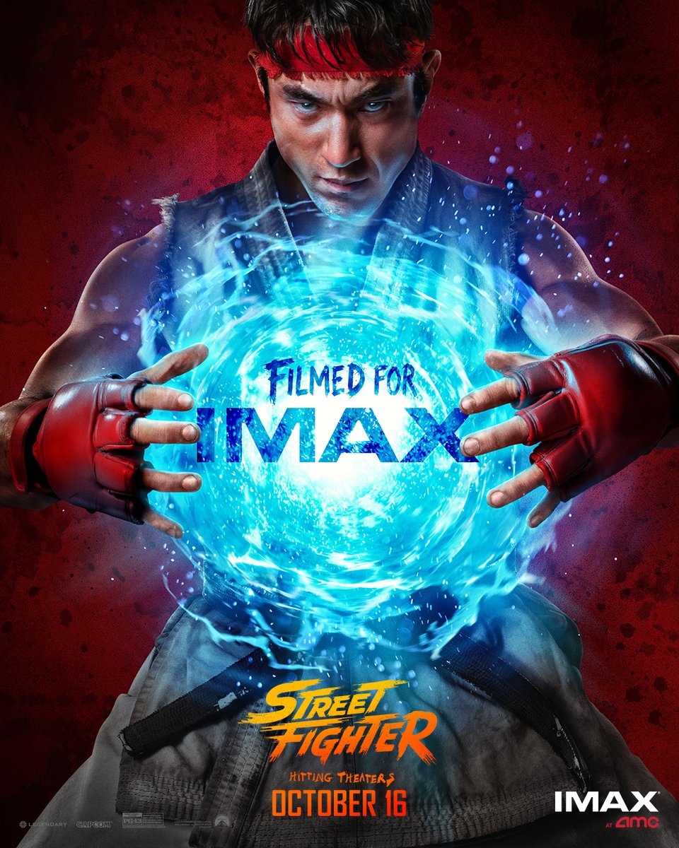 AMCTheatres's tweet photo. Ready. Set. Fight! Experience #StreetFigherMovie in IMAX at AMC beginning 10/16. Get tickets now! https://t.co/miSQxSTMsd https://t.co/xJkKSubJIC