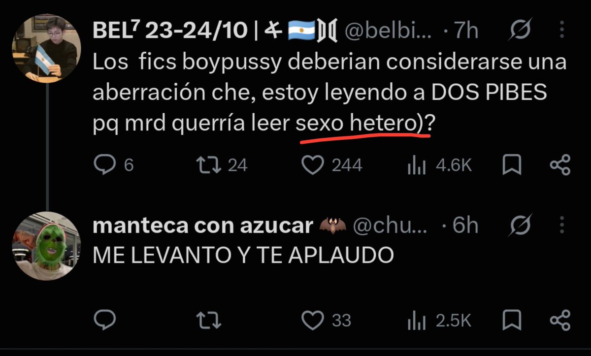 alcachofi__'s tweet photo. totalmente valido que no te guste el boypussy pero decir está pelotudez ya me parece transfobia y encima la pelotuda esta que le aplaude, asco https://t.co/cUIUaYlvi5