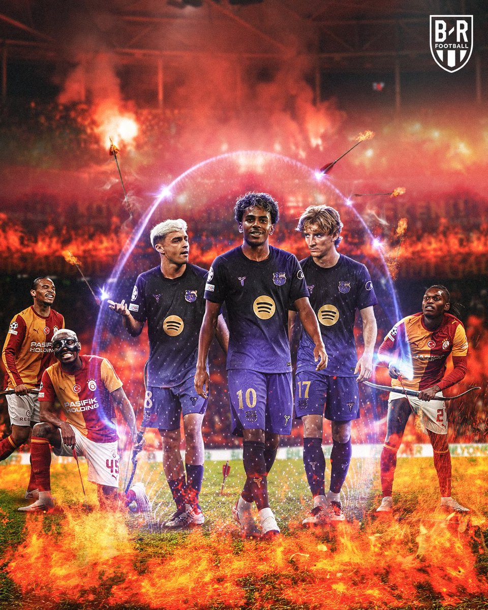 brfootball's tweet photo. Barcelona survive Galatasaray and leave Türkiye with a 4-1 victory. 

10/10 wins this season. Unstoppable 😮‍💨 https://t.co/1qdn5Z0bPh