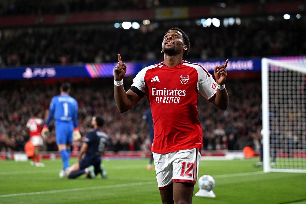 HandofArsenal's tweet photo. 🚨 Timber “First touch was good , Noni was screaming shoot shoot shoot. So I put a bit of chip on it. We needed that first goal.

We showed character again. We need everyone. Every player. The players that came in tonight were amazing.” https://t.co/5yfQYmML3K