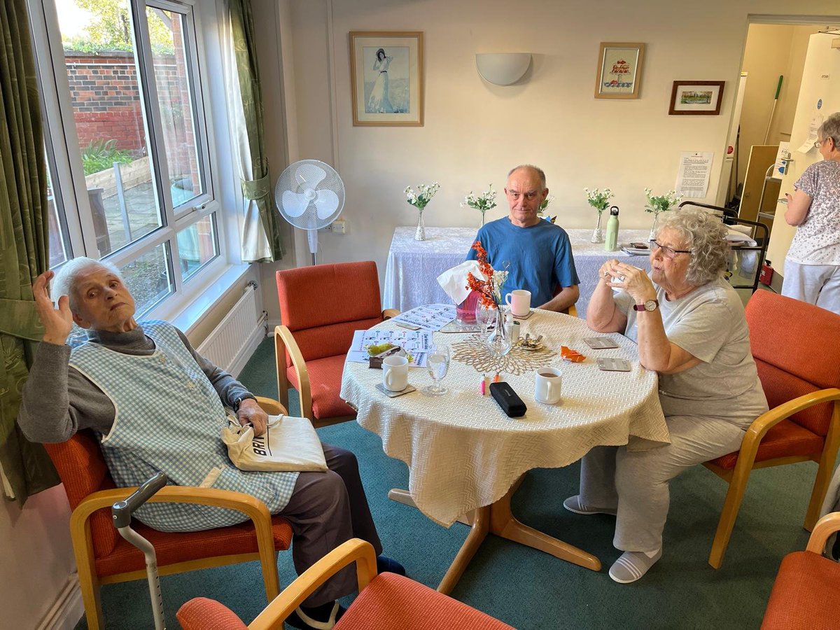ArmleyHH's tweet photo. We had a fantastic time with the residents at Hawthorn Mill Sheltered Housing. 
Our highlights
Gentle exercise &amp; meditation with Jenny
Meaningful social connection time
Reminiscing &amp; learning about residents' incredible lives
@Sport_England https://t.co/2OKEAcaKkZ