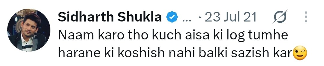 tedhibaat1's tweet photo. Once a legend said and it fits #QaziTouqeer so apt-

​"Naam karo toh kuch aisa ki log tumhe harane ki koshish nahi, balki sazish karein 😉" 
         -Sidharth Shukla

#BiggBoss20 https://t.co/WPPi1sVjgM