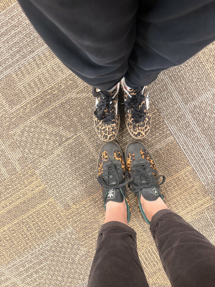 AngieEdinger's tweet photo. As educators we are always trying to connect with kids. Sometimes we talk about sports, sometimes music. Today it was over our love for leopard shoes!!! #relationshipsmatter https://t.co/3B2RqQn8UK
