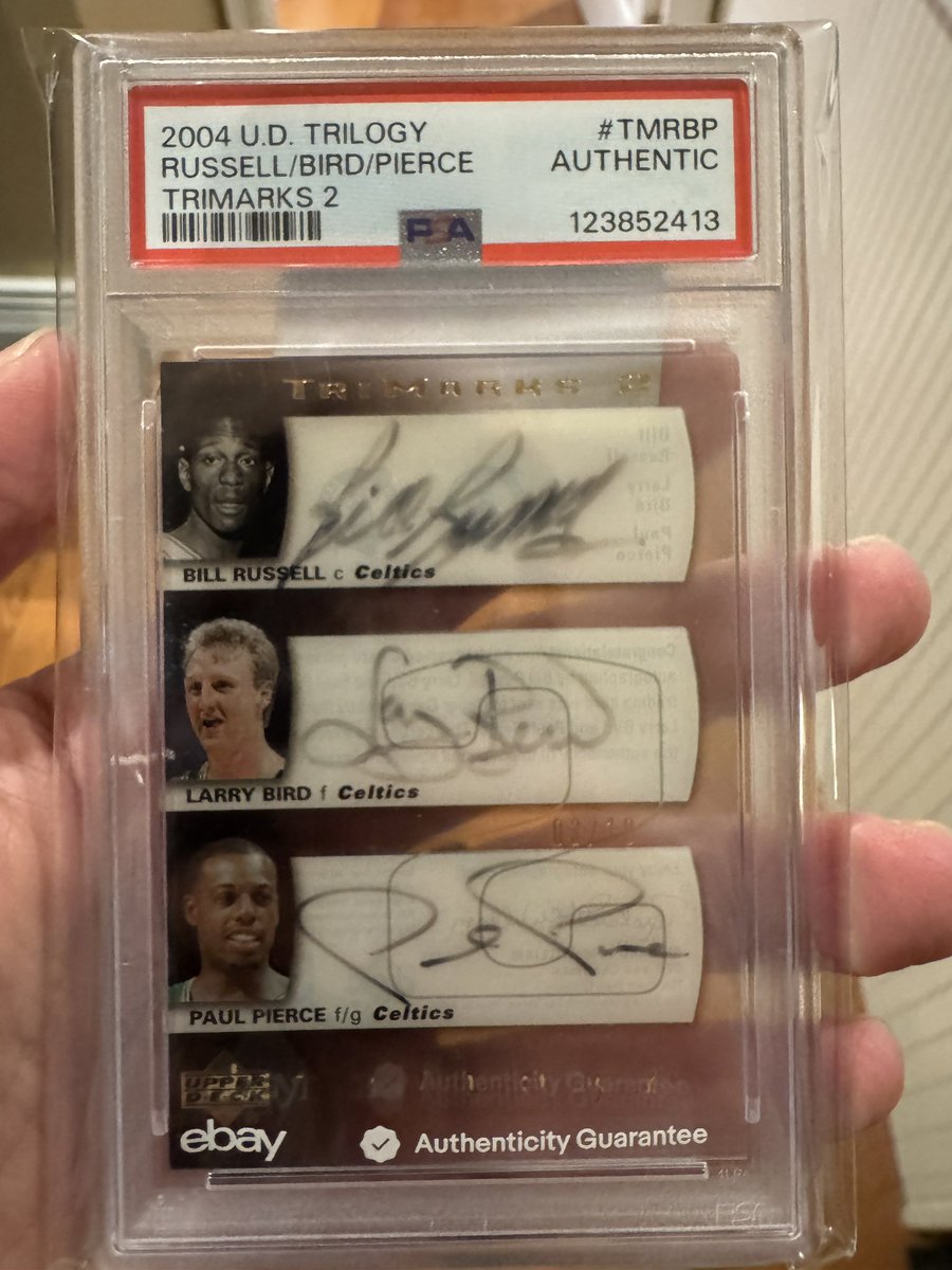 itsStackk's tweet photo. Feels like a perfect opportunity to post a family picture of the @paulpierce34 dual auto PC. Happy birthday, Truth! https://t.co/Dk8LNXqUL6