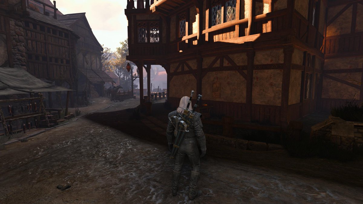 DennisTereche's tweet photo. @thewitcher Base PS5. Lighting bugs in Novigrad, inside and outside on Performance. Weird shadow near geralt in both Performance and Quality mode. And also, the autosave and fast travel lag hasn't been fixed... https://t.co/M9aolwAtjL