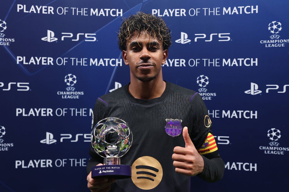 ReshadRahman's tweet photo. 🚨🌟 JUST IN: Lamine Yamal named as game’s official MOTM. #FCB 🔵🔴 https://t.co/YB3phU04jY