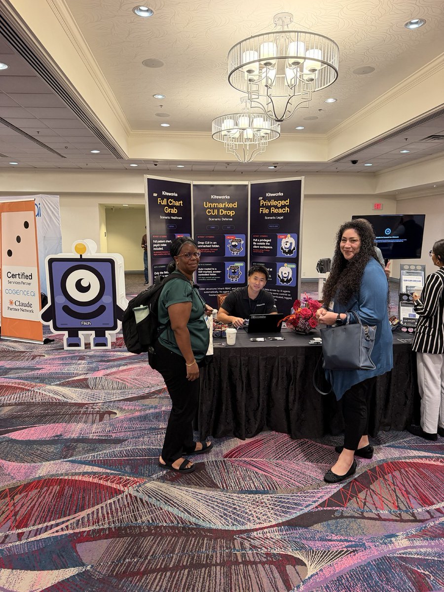 Kiteworks's tweet photo. Great day at #AIGovWorld2026! Congrats to Camilo Artiga-Purcell on a fantastic presentation, and thanks to our Kiteworks team!

Attending tomorrow? Visit our booth and catch Tim Freestone's session on AI agent data access at 10:30 AM in Carson City 1! https://t.co/72E2pxzXWF