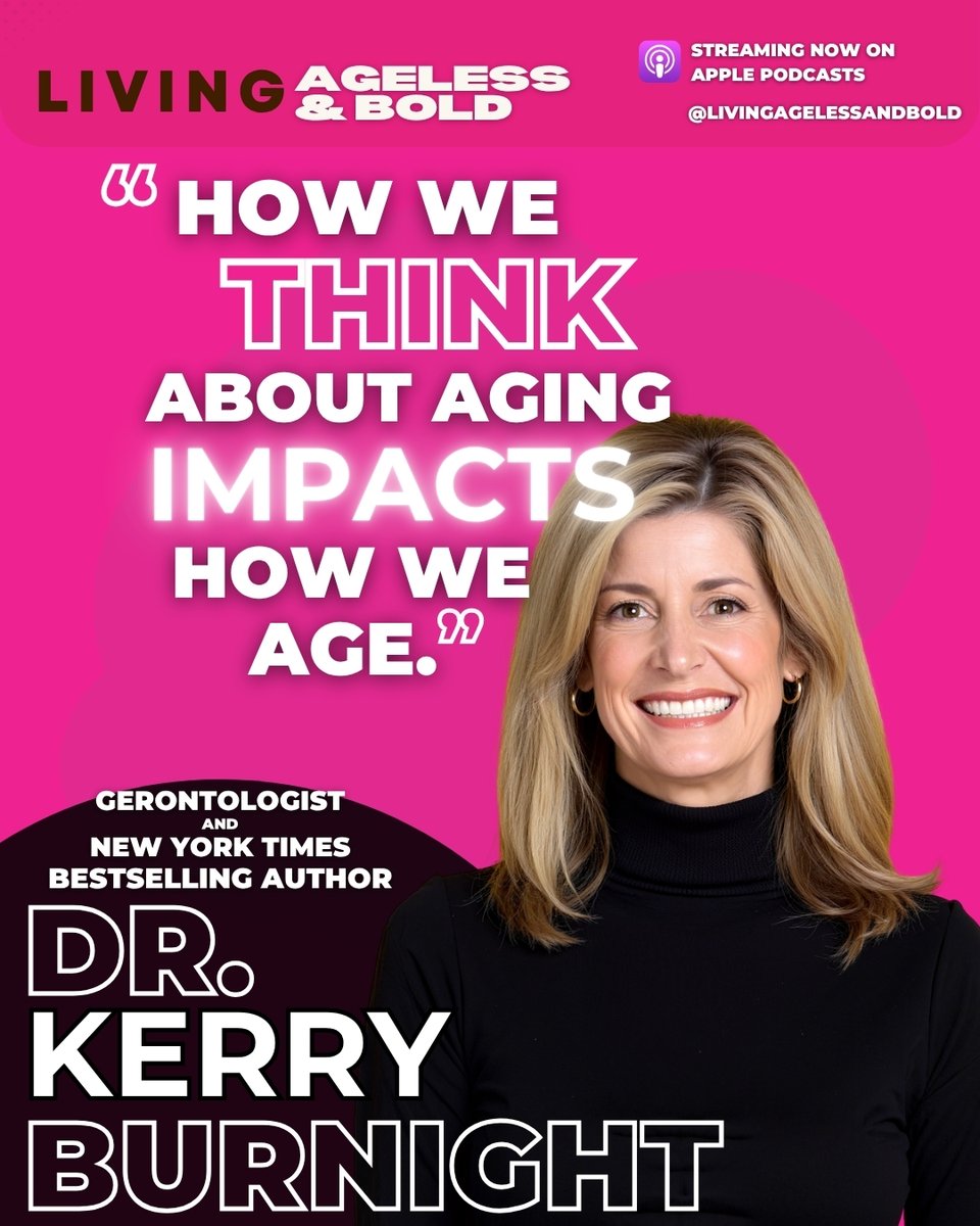 ChristinaDaves's tweet photo. As a creator over 50, I'm tired of the narrative that aging is something we need to fix.

We're not trying to be 30 again. We're bringing decades of experience, confidence and perspective to the table.

@DrKerryBurnight  gets it.

New episode of Living Ageless & Bold!

#Ageism #CreatorsOver50
