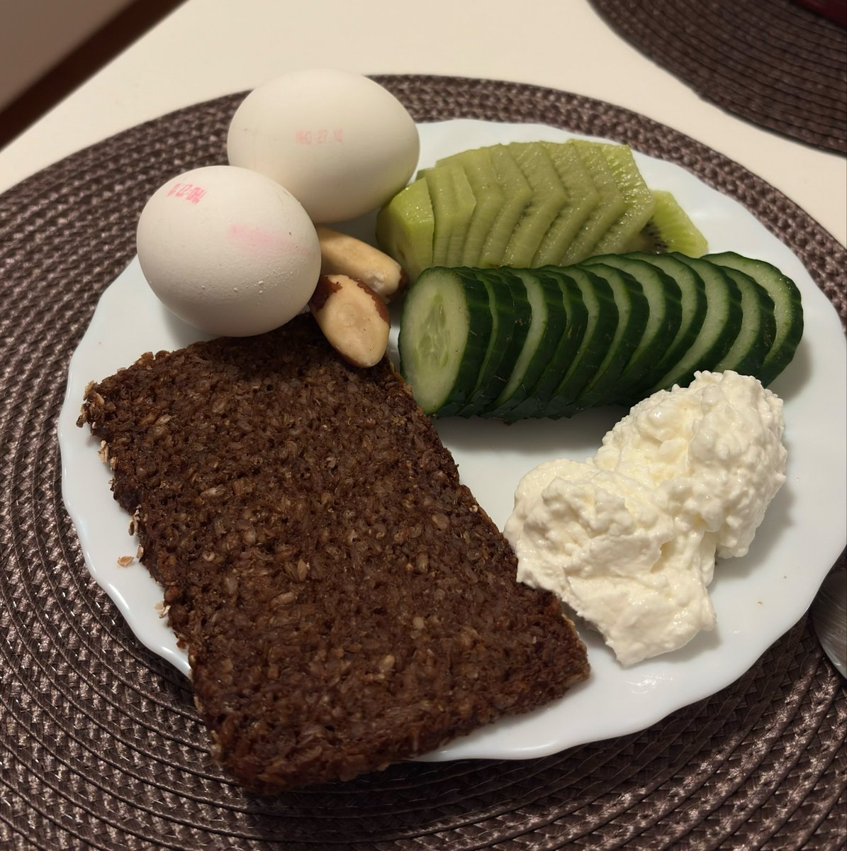 lauraxyzwv's tweet photo. what I ate today... I should've cooked the eggs longer. I wanted them hard boiled but I ended up making them super soft https://t.co/XlSg2hlPcF
