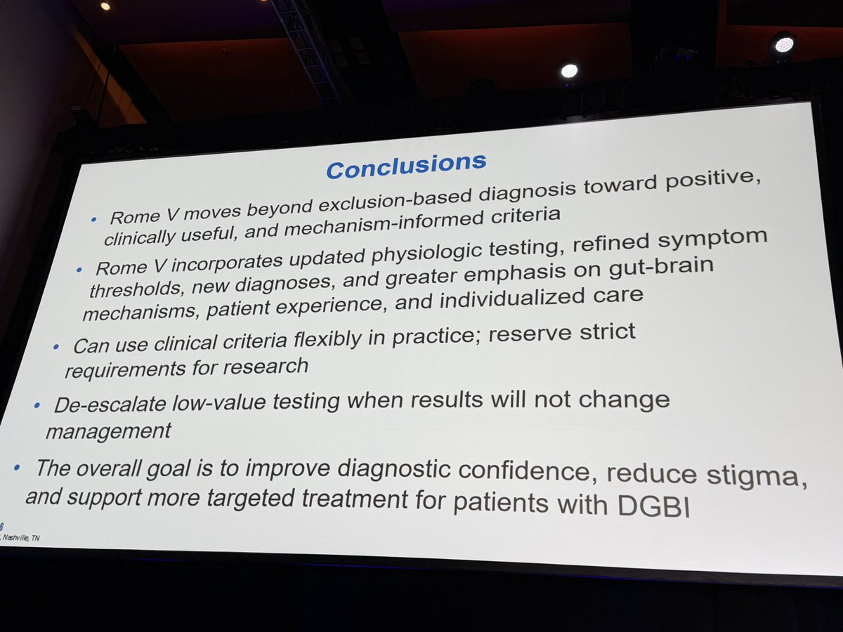 ChineseAGA's tweet photo. Excellent Rome V update from Dr. Lin Chang @LinChangMD and @umfoodoc at #ACG2026! Key takeaways: positive, mechanism-informed diagnosis; flexible clinical criteria; less low-value testing; and individualized care. Building diagnostic confidence and reducing stigma for patients with DGBI. 👏📝
