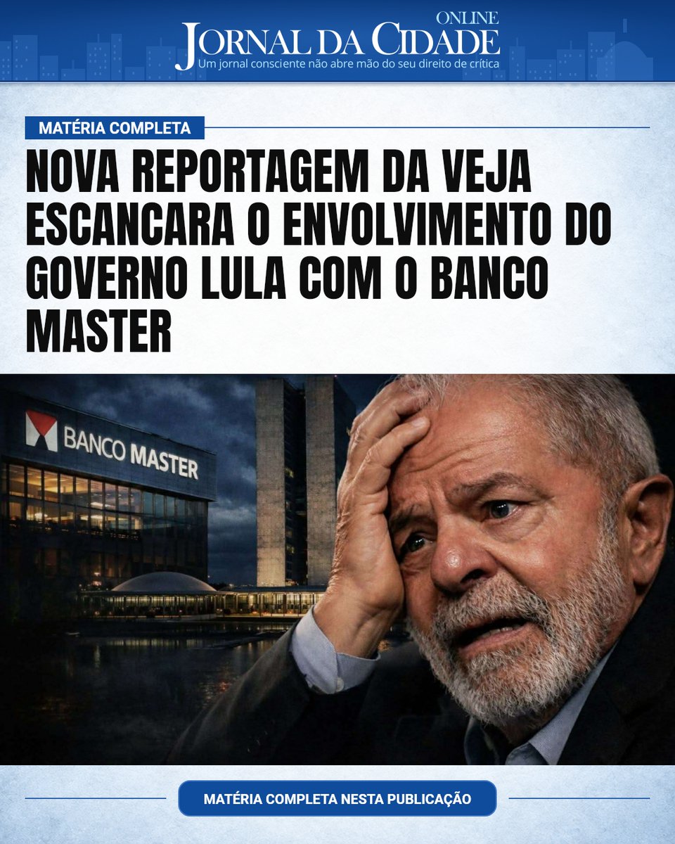 JornalDaCidadeO's tweet photo. Nova reportagem da Veja escancara o envolvimento do governo Lula com o banco
Master

Faltando 12 dias para a eleição o escândalo de corrupção do Banco Master irrompe o Palácio do Planalto e escancara o envolvimento do governo Lula.

Dados da Presidência da República mostram que o banqueiro Daniel Vorcaro foi a pelo menos duas reuniões no Palácio do Planalto acompanhado de Júlio Cezar, o operador de propinas do grupo do ministro Alexandre Padilha nos fundos de pensão neste atual mandato de Lula. VEJA revela destalhes do relato dono do Banco Master sobre como o petismo buscou liberar recursos de fundos de pensão, segundo o banqueiro, em troca de propina.

Os registros do Gabinete de Segurança Institucional do Planalto comprovam o que diz o banqueiro na proposta de delação rejeitada pela Polícia Federal e pela PGR e também batem com os dados encontrados pelos investigadores no celular do banqueiro.

O primeiro encontro citado no controle de acesso do Palácio do Planalto mostra que Vorcaro e Júlio se registraram na portaria do Planalto no mesmo minuto, às 14h33, do dia 1º de março de 2024.

Na proposta de delação em que trata do assunto, Vorcaro explica que esteve com Alexandre Padilha e Olavo Noleto e outros interlocutores nessa reunião.

"Nesse dia, estavam também o assessor Olavo, Fernando, o primo desse Olavo, e o próprio Júlio. Nessa conversa, Padilha mais ouviu do que falou, mas afirmou que 'o que eu tratasse com Olavo seria como se eu estivesse tratando com o próprio Padilha", diz Vorcaro.

Depois dessa conversa, Vorcaro diz que recebeu Júlio, Olavo e o primo dele para uma reunião reservada em Brasília. "Júlio, Olavo e seu primo foram em minha casa para uma conversa aberta: 'só haveria um jeito de entrar na Previ, Petros e Postalis: mediante pagamento de propina também na ordem de 10% de tudo o que o banco captasse'", diz.

Segundo Vorcaro, o plano era captar até 10 bilhões de reais nos cofres dos fundos de pensão de servidores da Caixa, do Banco do Brasil, da Petrobras e dos Correios. Em troca do lobby junto aos fundos, o grupo do ministro de Lula receberia 1 bilhão de reais em propina, ou 10% de tudo que o Master tirasse dos cofres dos fundos.

Na delação que tentou negociar com a PGR, o dono do Banco Master diz que Júlio pediu e recebeu um sinal de propina de 500.000 reais, quando o governo do presidente Lula autorizou formalmente o Master a operar nos fundos. A verba foi paga por meio de um contrato de fachada com outra empresa, segundo Vorcaro relatou na proposta de delação em que ofereceu aos investigadores até os "recibos de propina" dada ao petismo. A PF e a PGR, no entanto, descartaram investigar o caso por "falta de provas".

O SEGUNDO ENCONTRO COM O "PESSOAL" NO PLANALTO

O controle de entrada da Presidência da República também cita que Daniel Vorcaro e o operador Júlio Cezar estiveram juntos no Palácio do Planalto no dia 3 de abril de 2024, uma quarta-feira. Os dois se registraram às 17h29.

As mensagens do celular de Daniel Vorcaro obtidas pela PF mostram que o dia do banqueiro foi movimentado em Brasília e que as articulações de agenda do dono do Master foram todas tocadas pelo lobista vinculado ao ministro de Lula.

"Na terça, você iria a Brasília para outras reuniões também, né?", pergunta o operador ao banqueiro em 28 de março, dias antes das reuniões. "Não. Iria só para isso", diz Vorcaro. "Tá. Quando puder me dá uma ligada", diz o lobista, entendendo a importância e exclusividade da viagem do banheiro para a Capital Federal.

Dois dias depois, Vorcaro cobra resultados do operador do grupo do ministro Padilha: "Amigo, estou precisando confirmar as agendas na terça. Está ficando em cima", diz o banqueiro. Na sequência, Vorcaro sugere que as agendas passassem para a quarta-feira, não mais na terça, e pede que "a turma" também o receba no mesmo dia: "Tenta marcar na quarta mesmo com a turma. Seria melhor pra mim." O lobista responde prontamente: "Eu vou tentar tudo na quarta. Pode deixar".

A combinação do lobista do Planalto vem no dia 1º de abril de 2024: "Daniel, após a reunião nossa na quarta vamos falar com o pessoal. Já deixa agenda aí pra isso. Pra ficar com tempo", diz o operador.

Na proposta de delação que apresentou aos investigadores da PGR e da PF, Vorcaro relata que Júlio usava a palavra "pessoal" para ser referia o ministro de Lula e seu braço-direito no Planalto, o então secretário-executivo Olavo Noleto.

Na véspera da viagem de Vorcaro a Brasília, o operador do Planalto diz ao banqueiro que queria dar "opções ao pessoal finalizar" a provável agenda. "Daniel, que horas você chega em Brasília amanhã? Porque quero dar opção de antes e depois pro pessoal finalizar".

Vorcaro informa que chegaria na Capital Federal por volta de 14h horas. "Já vou avisar", diz o operador do grupo do ministro de Lula.

No dia da viagem de Vorcaro a Brasília, o celular mostra que o banqueiro desceu do avião e foi direto encontrar o operador do Planalto e Vorcaro na sede do Postalis, o fundo de pensão dos servidores dos Correios. Uma tabela do Banco Master encontrada pela PF no celular do banqueiro mostra que o plano, com a aquela reunião, era tirar pelo menos 500 milhões de reais dos cofres do fundo dos servidores usando papeis podres para isso.

Quando o banqueiro chega ao escritório do Postalis, o operador, como um bom concierge do banqueiro, já estava esperando. "Tô aqui na sala esperando você. Pode subir".

Os registros do Planalto mostram que, depois dessa reunião no Postalis, Júlio levou Vorcaro diretamente ao Planalto para a reunião com o "pessoal".

Os dados do celular do banqueiro mostram que Padilha teria, dias depois desse encontro, participado de um jantar na casa de Vorcaro. Júlio, além de levar o dono do Master ao Planalto, buscava colocar Vorcaro, com direito a tapete vermelho, "na boca do gol" de outros fundos como a Petros e o Banco do Brasil, como mostra um áudio revelado por VEJA.

A INFLUÊNCIA DE ALEXANDRE PADILHA NOS FUNDOS

Naqueles dias, a influência de Alexandre Padilha no fundo dos servidores dos Correios, assim com em outras instituições do tipo, era notória no palácio.

Meses depois desse encontro, quando o então presidente do fundo da Caixa precisou ser substituído, o ministro Padilha indicou para a presidência da Funcef o próprio chefe de gabinete dele Richard Back.

Mensagens encontradas pela PF no celular de Daniel Vorcaro, mostram que o banqueiro conheceu Back ainda em 2023, quando teve um encontro no Palácio do Planalto – também registrado na lista de presença da Presidência — com o chefe de gabinete do ministro para tratar de outros investimentos.

Nessa reunião, o lobista do Planalto não estava presente, porque, como revelou VEJA, ele só viria a conhecer Vorcaro em março, depois de o grupo de Padilha interceptar uma tentativa de reunião do banqueiro na Petros, o fundo de pensão de servidores da Petrobras – como revelou o Radar na semana passada.

Além dessas visitas de Vorcaro ao Planalto, acompanhado do operador de propinas do grupo de Padilha, o banqueiro esteve com Lula em dezembro de 2024. O encontro, no entanto, não foi registrado na portaria da Presidência.

As mensagens do celular de Vorcaro também mostram que o gabinete de Padilha tentou agendar uma reunião do dono do Master com Lula em outubro daquele ano, depois de o banqueiro ter recebido Padilha num jantar em Brasília.

Vorcaro explica, em sua proposta de delação, que o esquema nos fundos avançou, com diferentes reuniões e negócios acertados com os dirigentes dessas instituições — todos indicados pelo petismo –, mas que tudo ruiu quando o primeiro caso se transformou num escândalo na imprensa.

Na primeira tentativa do Master de empurrar 500 milhões de reais em letras financeiras na Caixa Econômica Federal, a operação vazou para o jornal O Globo. A jornalista Malu Gaspar noticiou, em 12 de julho de 2024, que dois gerentes da Caixa haviam sido destituídos de seus cargos, após emitirem parecer contra a operação de Vorcaro e do grupo de Padilha.

"Com as matérias difundidas na imprensa em julho de 2024 sobre a suposta perda de cargo de gestores da Caixa Asset que teriam sido contrários ao investimento em LFs do Banco Master, o grupo de Padilha e os dirigentes da Petros, Postalis e BB preferiram segurar a decisão de fazer o investimento", diz Vorcaro num anexo.

O grupo de Padilha, segundo o dono do Master, chegou a receber propina de 6 milhões de reais por ajudar o Master a captar recursos num fundo municipal. O banqueiro quer contar essas histórias e apresentar as provas que tem dos crimes que denuncia, mas a PGR e a PF até agora não toparam investigar o caso.

O Radar tentou fazer contato com Júlio Cezar por telefone, mas ele não retornou as ligações nem respondeu os contatos por escrito. O ministro Alexandre Padilha divulgou nota, na semana passada, refutando as acusações do banqueiro Daniel Vorcaro. O mesmo foi feito por Olavo Noleto, que também negou qualquer envolvimento em irregularidades.

Matéria do Jornal da Cidade Online