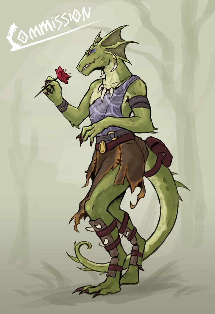 reptile_den's tweet photo. Hi #portfolioday 🐊
I'm HappyKaiju, a fantasy artist who loves drawing anthro (especially scalie) characters for TTRPGs.

My commissions open every month! https://t.co/jc5VrGqZHy