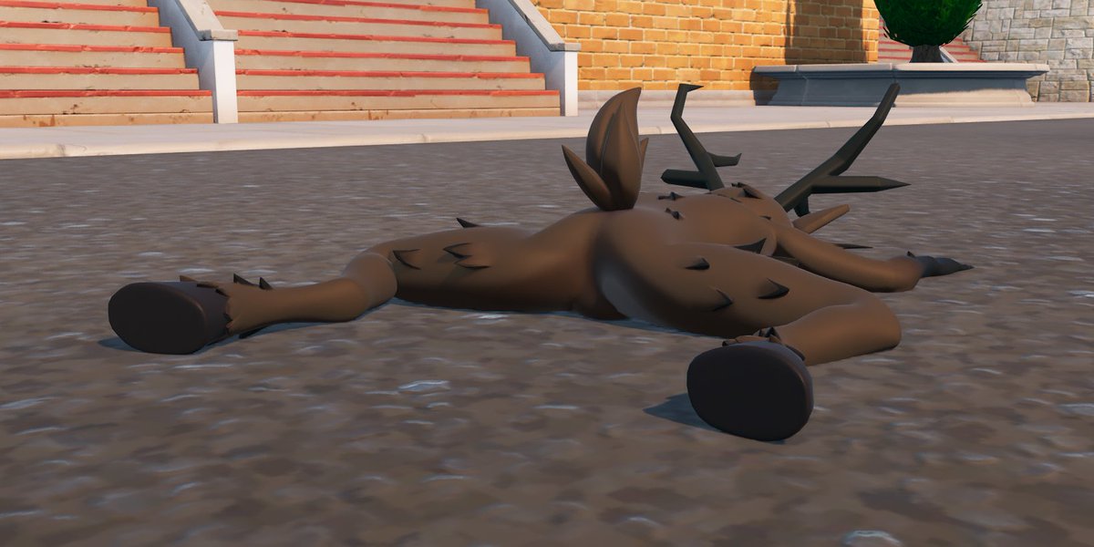 SlushieSundae's tweet photo. I think the deer could use some help getting up!

#Fortnite #Fortography #99NightsInTheForest https://t.co/NQvq7OB3Hy