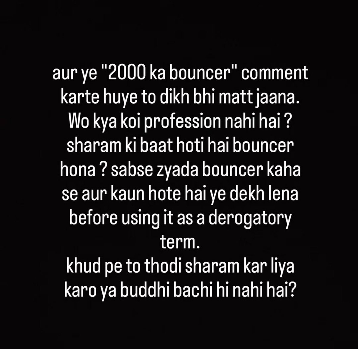 Nakul_Ofc's tweet photo. A job is never something to be ashamed of. Being a bouncer is an honest profession, and every profession deserves respect. 

Mocking someone’s work only reflects your own mindset, not their worth. 💯🔥

#NakulDhull #BiggBoss20 #BB20 https://t.co/k0vTvnGhoX