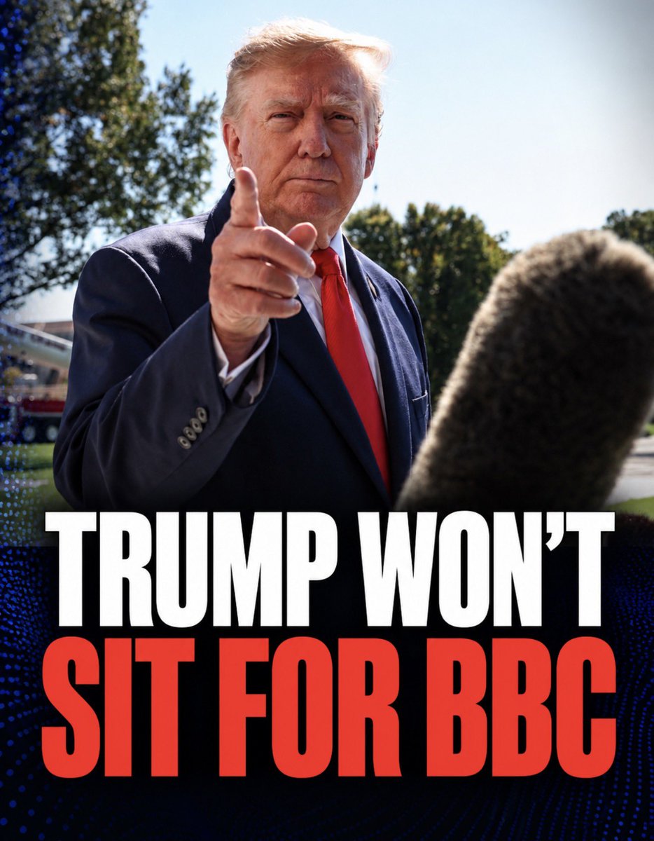 MeidasTouch's tweet photo. 🚨 NEWS: Trump is backing out of a scheduled deposition with BBC lawyers THIS FRIDAY, citing “matters of national importance” after weeks of radio silence. His team now wants to delay his testimony until JANUARY 2027—after discovery closes—and the BBC is asking a judge to FORCE him to testify.
