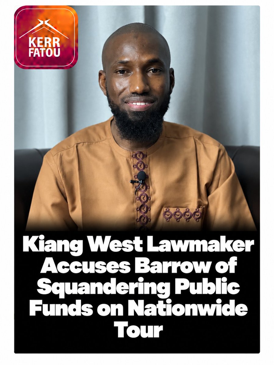 Kerrfatou's tweet photo. Kiang West Lawmaker Accuses Barrow of Squandering Public Funds on Nationwide Tour.
https://t.co/06gZQngBr9 https://t.co/gmGg0JgaQl