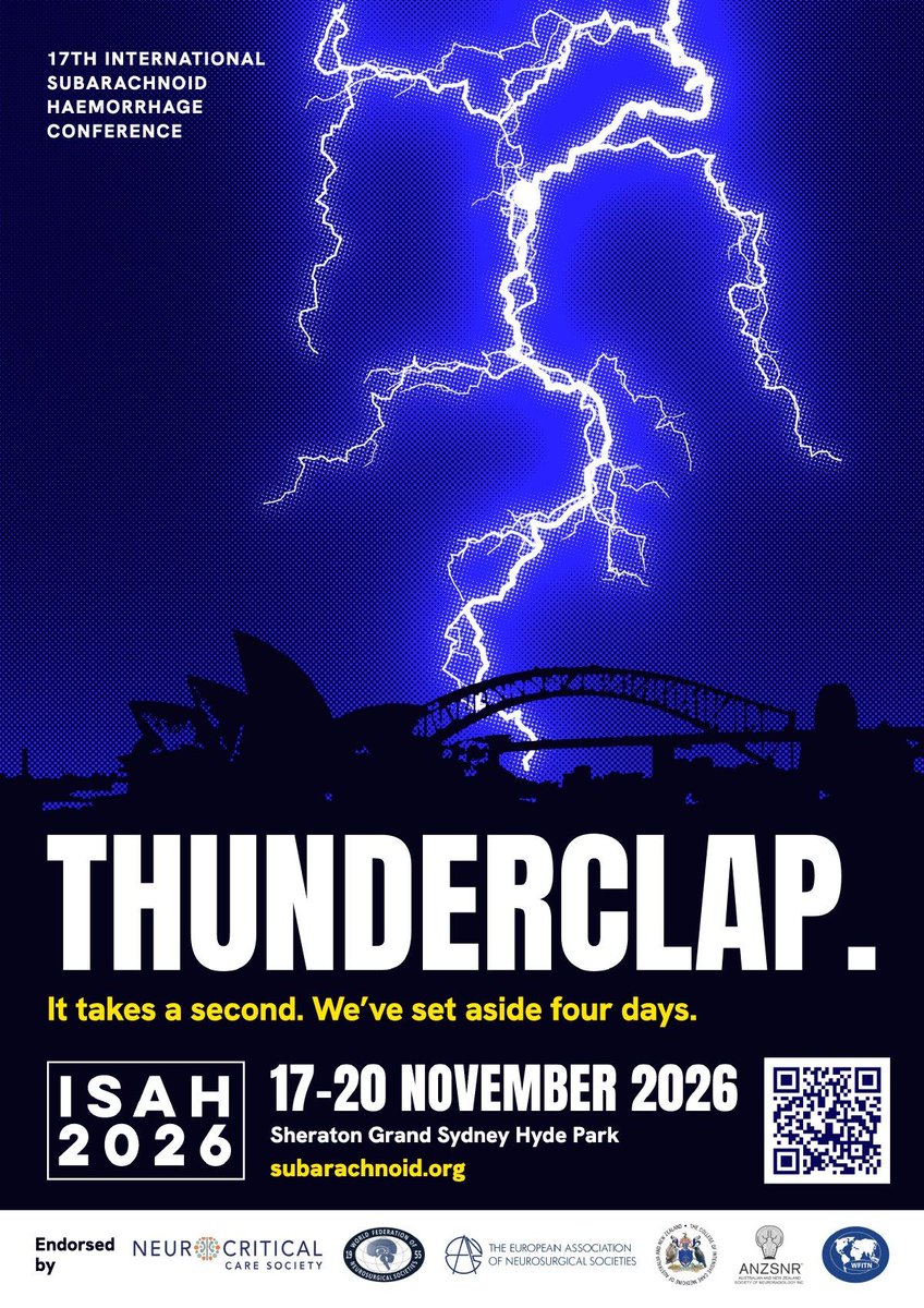 IntSAH's tweet photo. Thunderclap. It takes a second. We've set aside four days.

Poster 1 of 5 for ISAH 2026, Sydney, 17–20 Nov. Free A4 PDF for your tearoom wall: https://t.co/A3wt6k30Gw
Register: https://t.co/EDMDaY1bKA https://t.co/uPr6U76kKR