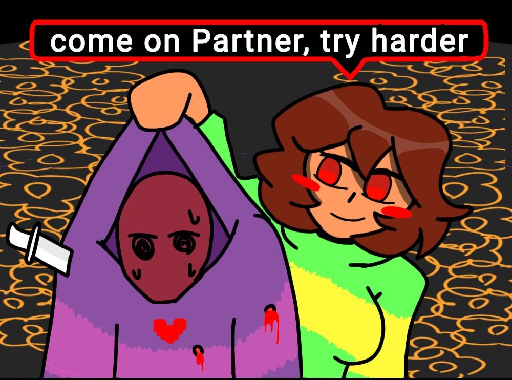 vvv_rodriguez's tweet photo. I tried out my first *Undertale*-style game—created by @NebulaTeam_LM my phone, and Chara kicked my ass
#Lovemaniac #fanart https://t.co/vvl6YtGxZs