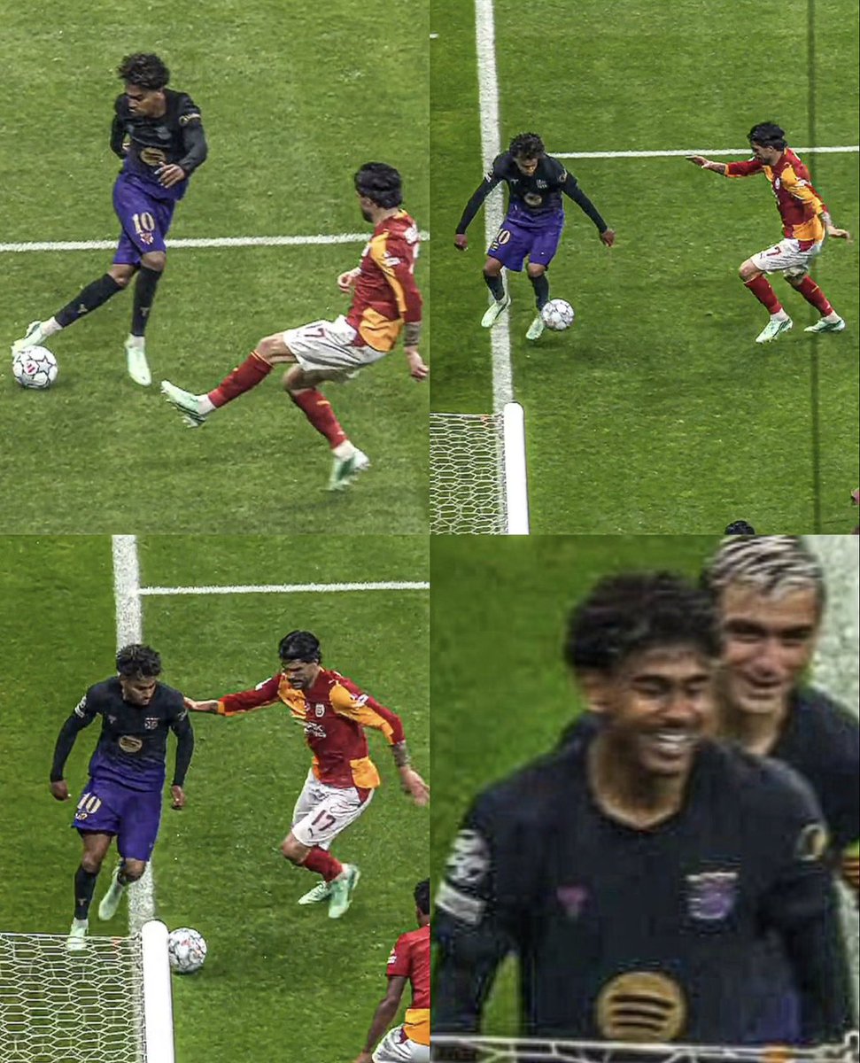 ChinoUTD's tweet photo. 🚨 Neymar on Lamine Yamal’s outrageous assist against Galatasaray:

“I watched that move three times. Not because I didn’t understand it. Because I wanted to know at what point he decided he was going to do it.

There is a difference between a player who knows tricks and a player who knows when to use them. A lot of young wingers can move their feet very quickly. You see it in training every day. But put them in a Champions League match, away from home, with a defender waiting for them near the corner of the box, and suddenly they remember the simple pass.

Lamine doesn’t.

Look at the defender. He’s watching the ball, trying not to commit. Lamine gives him one movement, then another. He changes the angle with his foot, almost loses the space, and somehow still finds the pass for Anthony Gordon.

That’s the part I liked. He doesn’t do the skill and then stand there admiring it. He knows where Gordon is.

Someone sent me the clip and said, ‘This reminds me of you.’

I told him, ‘No, don’t do that to the boy.’

He asked why.

‘Because now every time he touches the ball, people will be waiting for him to become somebody else.’

I know what that feels like. At nineteen, people want you to entertain them, score goals, win trophies, and somehow never make a mistake. They forget you’re still learning what kind of player you want to be.

But I’ll admit something. That little movement before the assist? I smiled. I know that feeling when you’re facing a defender and you realise he’s waiting for you to make the first decision.

The beautiful thing is making him believe he’s made the right decision.

Then you change it.

People will say, ‘Why take that risk? Why not cross immediately?’

Because if every player chose the safest option, nobody would remember half the football we grew up loving.

And what makes Lamine special is that it isn’t just entertainment. He had two assists against Galatasaray. He was creating chances all night. There is a result at the end of the skill.

I was asked if I would have tried that move myself.

Of course.

‘Would it have worked?’

I said, ‘Depends who was defending.’

But the funny thing is, Lamine is 19. He doesn’t seem particularly interested in asking that question. He sees the defender, sees the ball, and decides to find out.

I hope nobody coaches that courage out of him.”