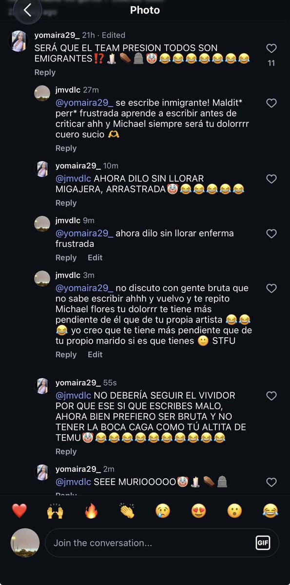 JMC5nvc's tweet photo. @frankk1325 Y esta es la que es fuerte 😂😂😂 esa tiene los reales 11 meses en TikTok e Instagram convulsionando por michael 😂😂 esa maldita perra 🐖 https://t.co/PsDBtwLpzF
